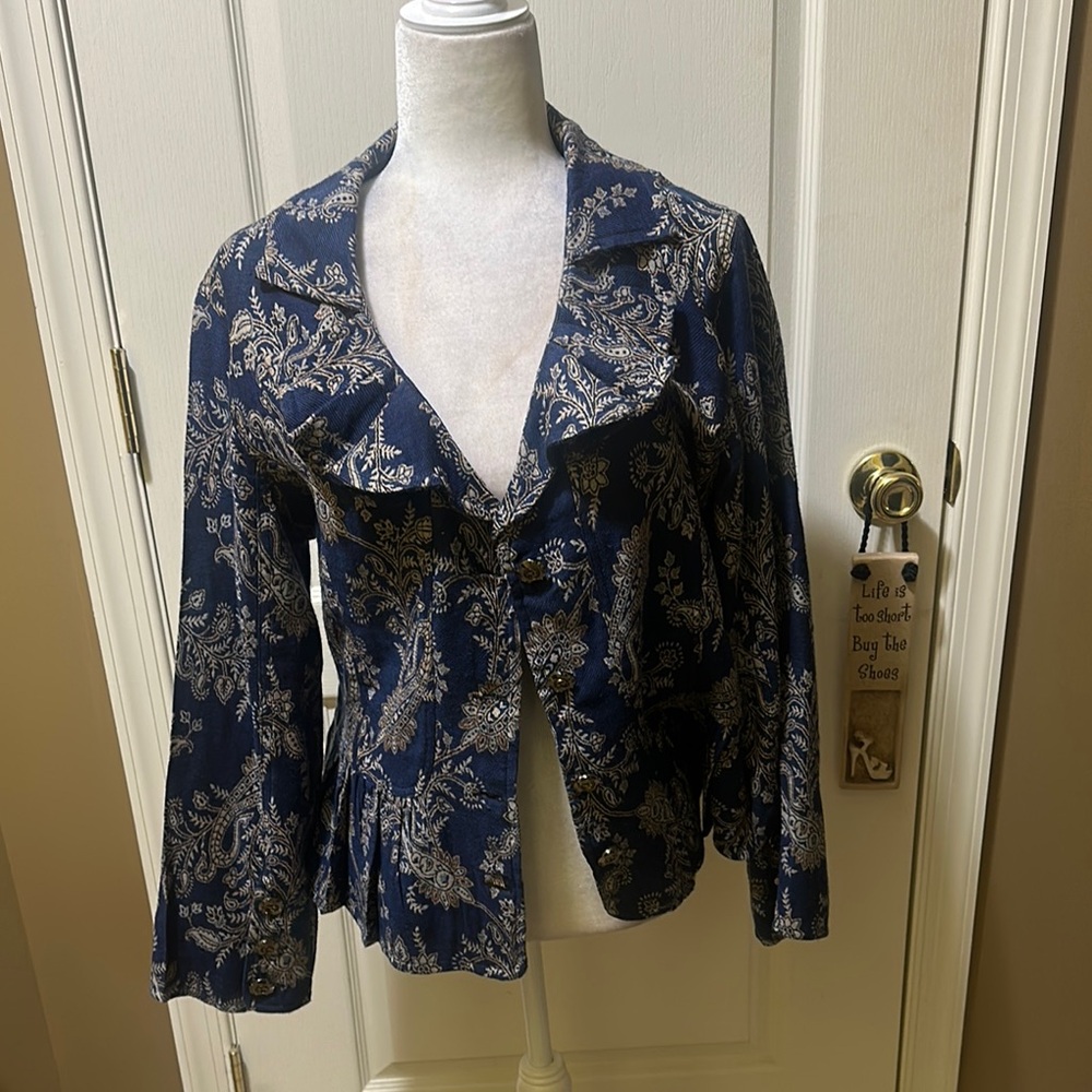 Blue Sweetheart Neckline Women's Jacket NWOT